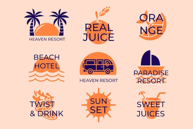 Download Free Minimal Summer Beach Logo Collection Free Vector Use our free logo maker to create a logo and build your brand. Put your logo on business cards, promotional products, or your website for brand visibility.