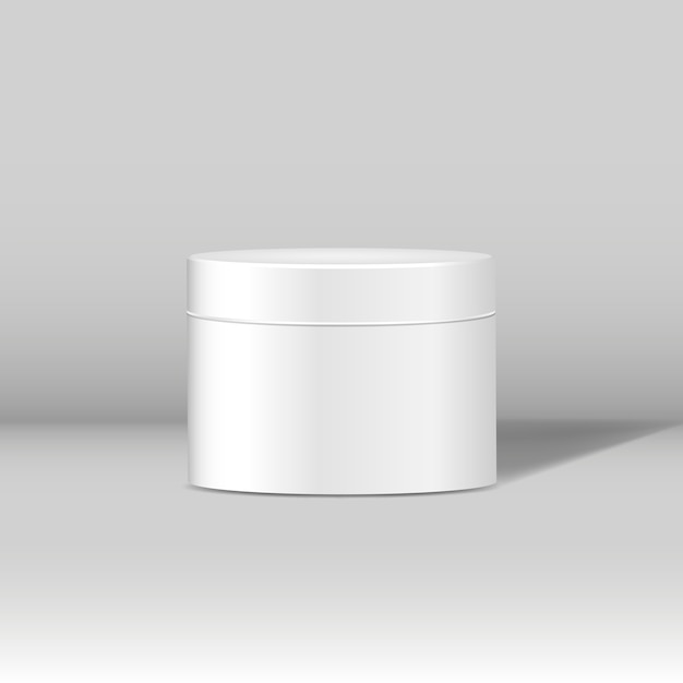 Free Vector | Minimal white cosmetic jar mockup
