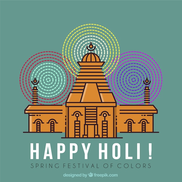 Free Vector Minimalist Background For Holi Festival