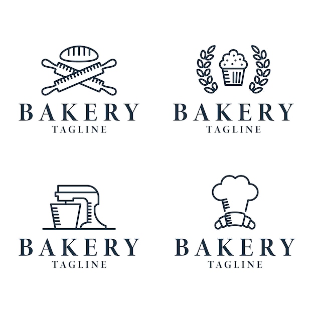 Download Free Minimalist Bakery Logo Line Collection Premium Vector Use our free logo maker to create a logo and build your brand. Put your logo on business cards, promotional products, or your website for brand visibility.