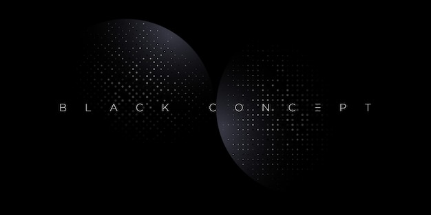 豪華な暗い幾何学的要素を持つシンプルな黒プレミアム抽象的な背景 ポスター パンフレット プレゼンテーション ウェブサイト バナーなどの専用壁紙 プレミアムベクター