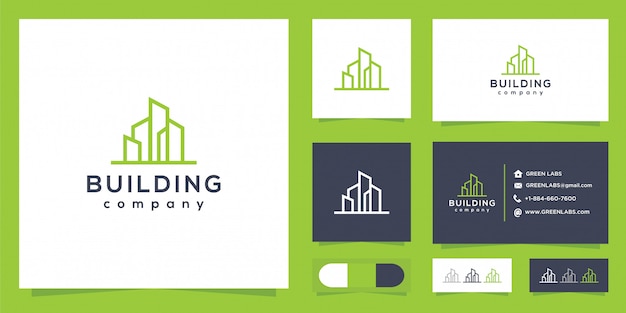 Download Free Minimalist Building Logo And Business Card Premium Vector Use our free logo maker to create a logo and build your brand. Put your logo on business cards, promotional products, or your website for brand visibility.