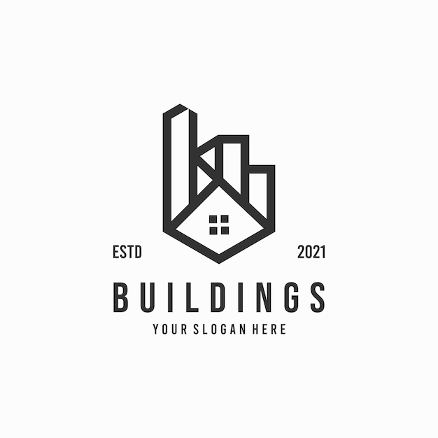 Premium Vector Minimalist Building Logo   Minimalist Building Logo 272744 302 