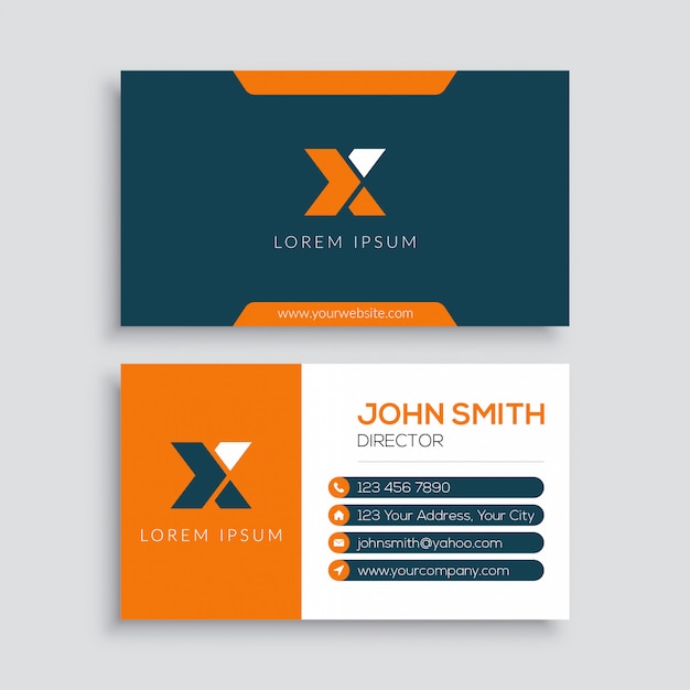Premium Vector Minimalist busines card template Premium Vector Minimalist busines card template