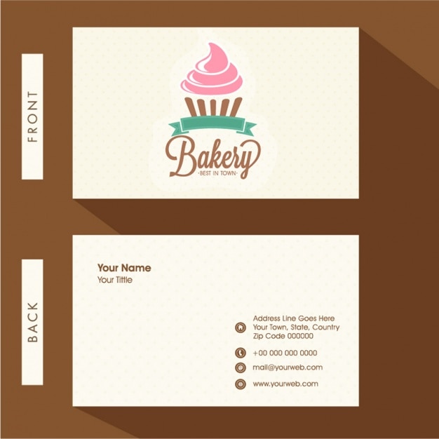 Premium Vector | Minimalist business card for bakery