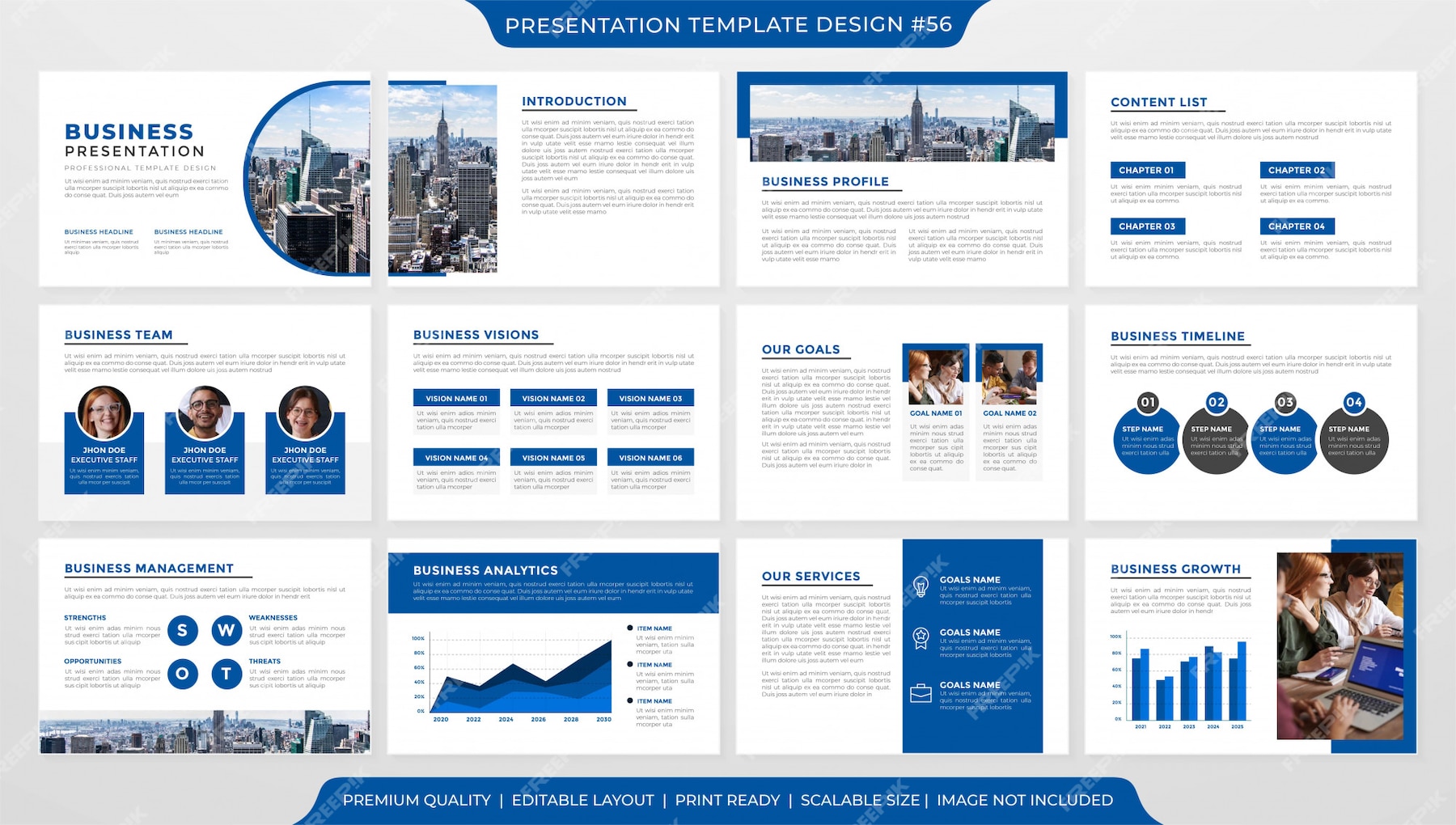 Premium Vector | Minimalist business presentation template