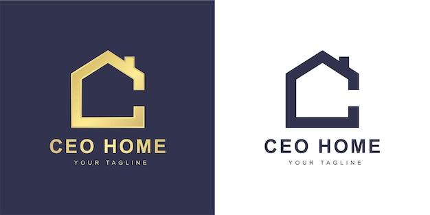  Minimalist c letter logo with  home  or  real estate  concept