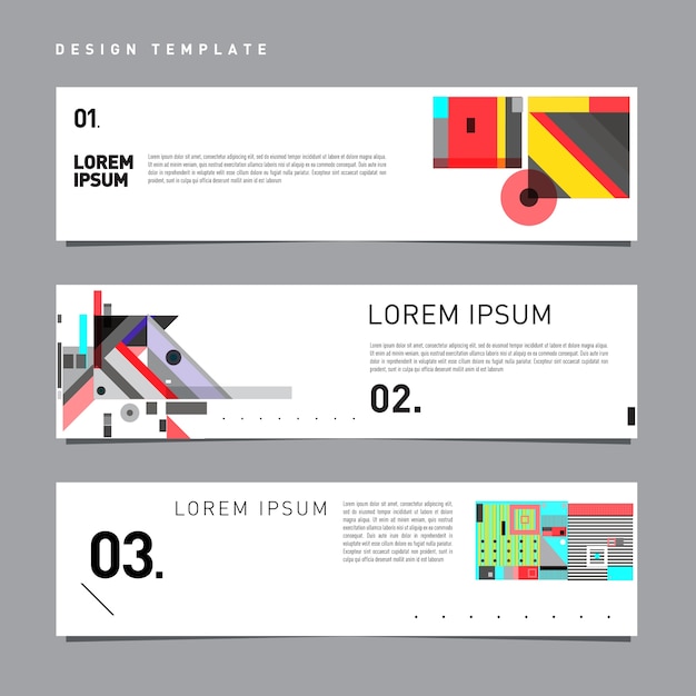 Premium Vector | Minimalist Colorful Banner Set Design Template