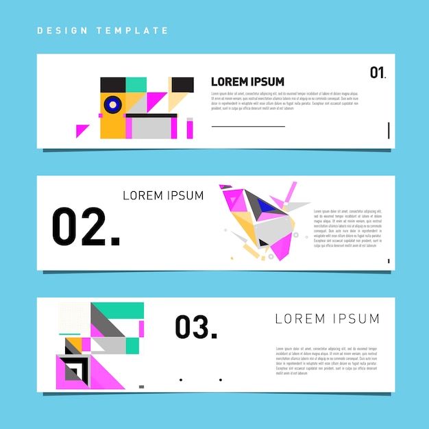 Premium Vector | Minimalist Colorful Banner Set Design Template