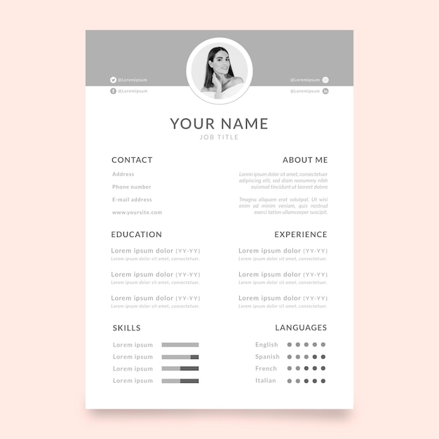 free-vector-minimalist-cv-template-riset