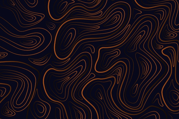 Minimalist Dark Topographic Map Background Free Vector