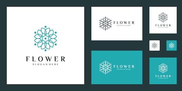 Download Free Minimalist Elegant Flower Logo Template With Line Art Style Use our free logo maker to create a logo and build your brand. Put your logo on business cards, promotional products, or your website for brand visibility.