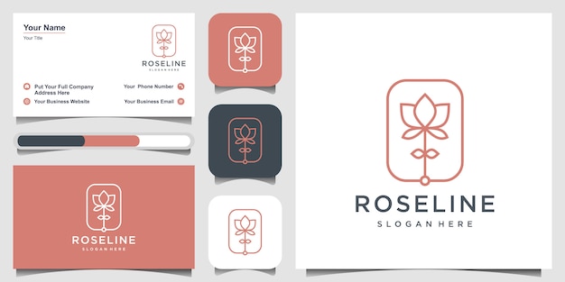 Download Free Minimalist Elegant Flower Rose Logo Design And Business Card Use our free logo maker to create a logo and build your brand. Put your logo on business cards, promotional products, or your website for brand visibility.