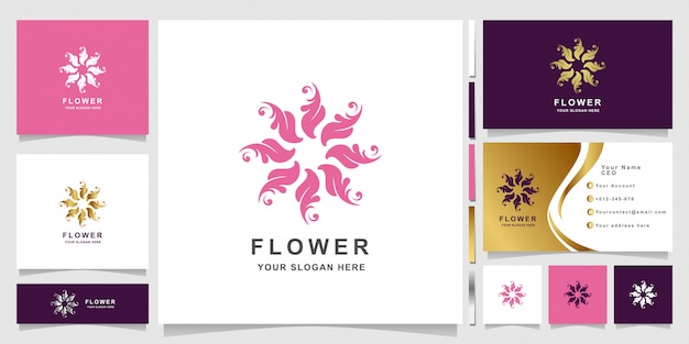 Download Free Minimalist Elegant Ornament Flower Logo Template With Business Use our free logo maker to create a logo and build your brand. Put your logo on business cards, promotional products, or your website for brand visibility.
