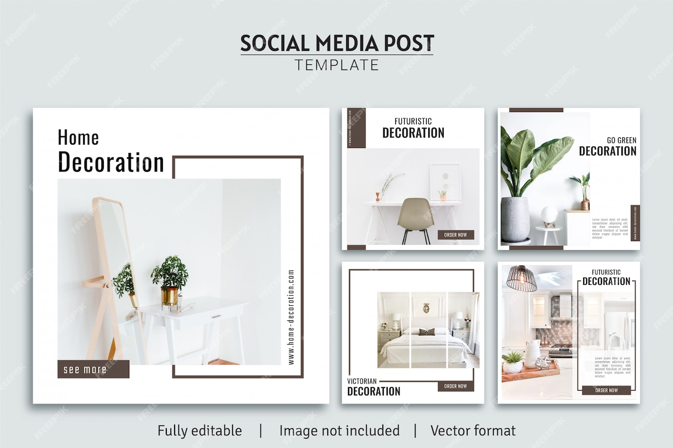 Premium Vector | Minimalist furniture house decoration social media ...