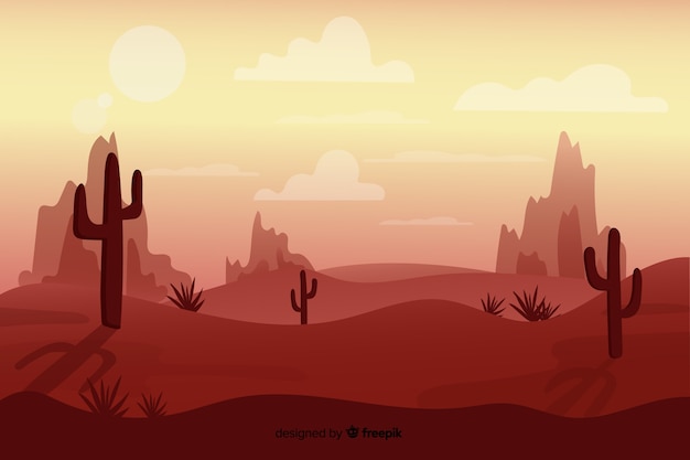 Free Vector | Minimalist landscape of desert
