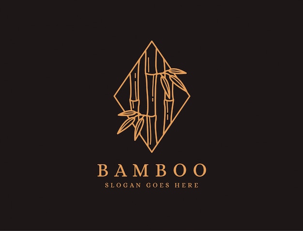 Download Free Minimalist Lineart Bamboo Tree Logo Icon On Black Background Use our free logo maker to create a logo and build your brand. Put your logo on business cards, promotional products, or your website for brand visibility.