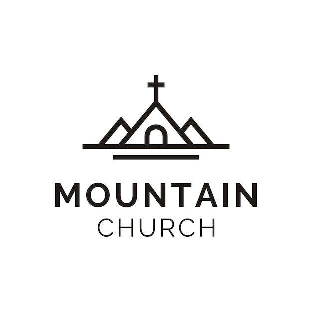 Download Free Minimalist Mountain And Church Logo Design Premium Vector Use our free logo maker to create a logo and build your brand. Put your logo on business cards, promotional products, or your website for brand visibility.