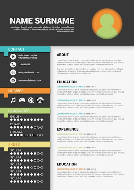 Graphic resume template