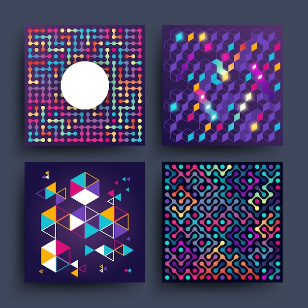 Minimalistic 2d graphic vector design for covers Premium Vector