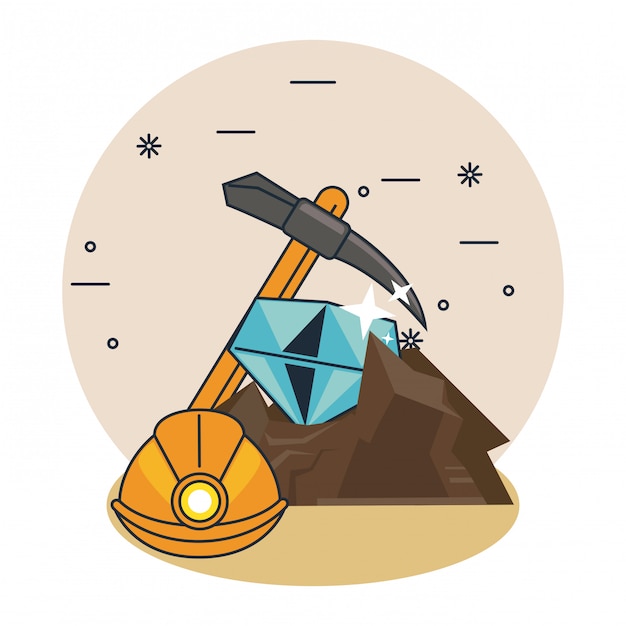 Premium Vector | Mining cave cartoons