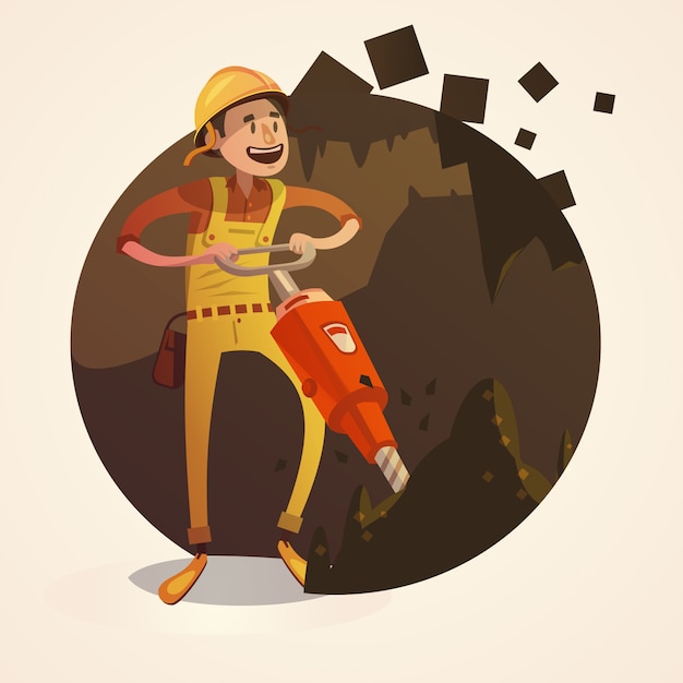 Free Vector | Mining concept illustration