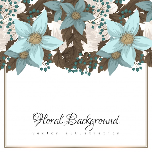 Free Vector Mint Green Floral Background