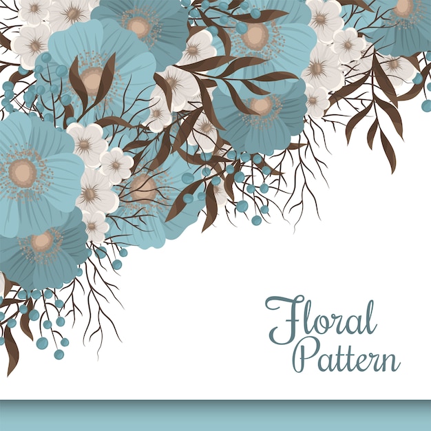 Mint Green Floral Flower Border Free Vector 