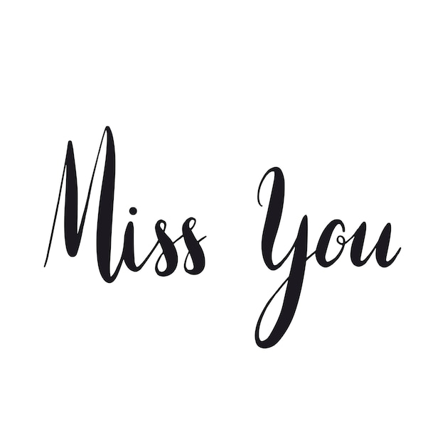 Free Vector | Miss you typography style vector