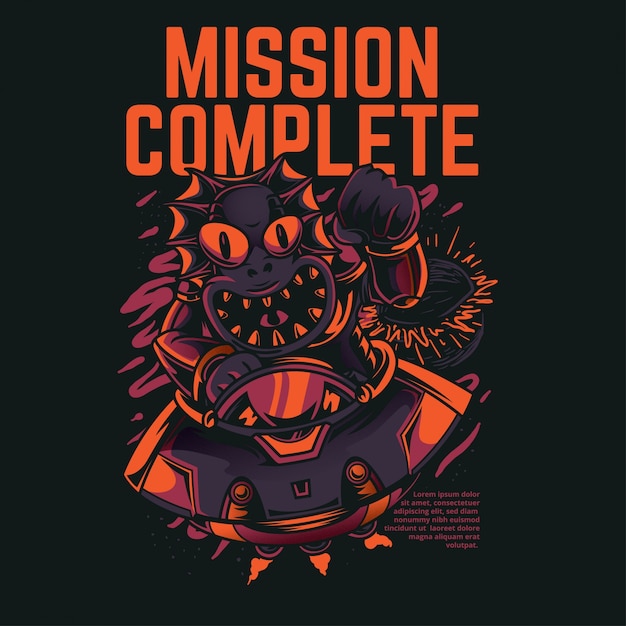 Premium Vector | Mission complete