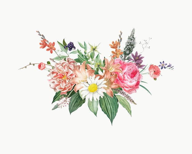 Download Free Vector | Mixed flower bouquet