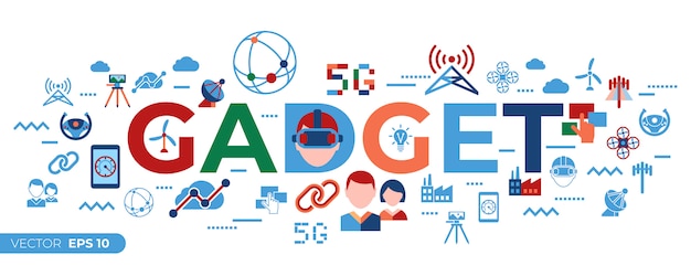 Mobile 5g technology and network icons collection Premium Vector
