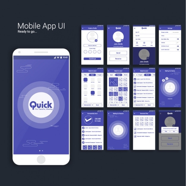 Download Mobile app design | Premium Vector