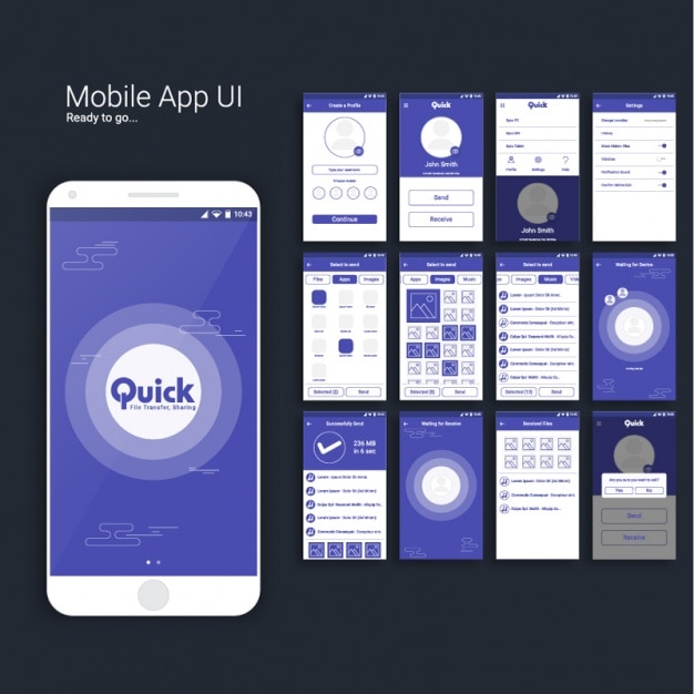 Download Premium Vector | Mobile app design