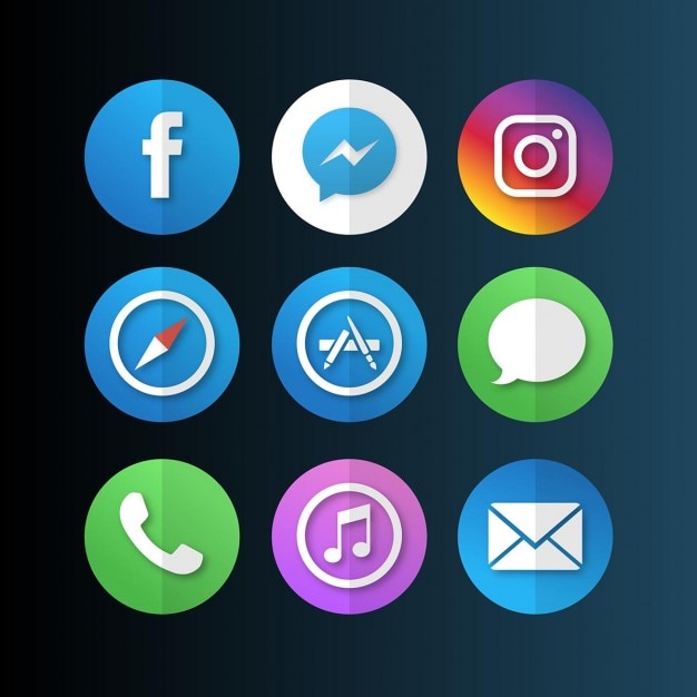 Mobile app icons Vector | Free Download