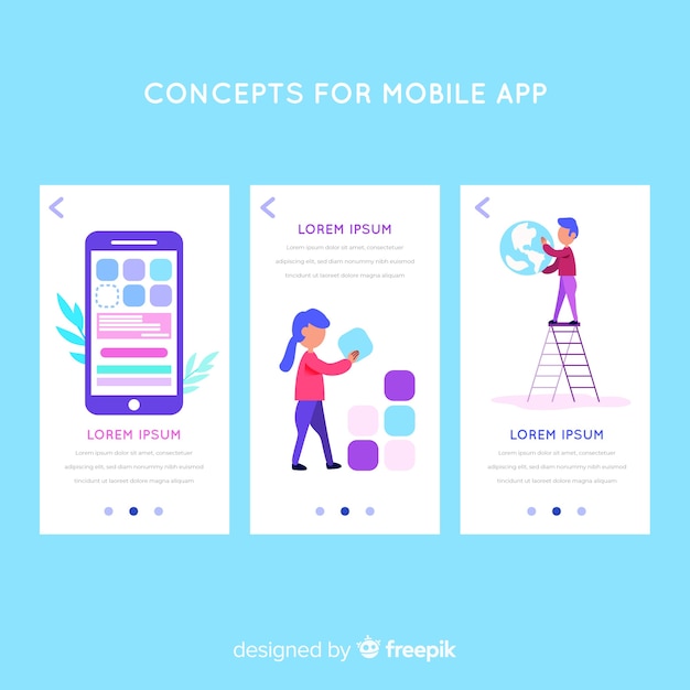 Mobile app template | Free Vector