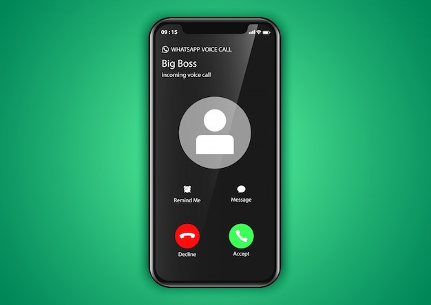 Mobile application incoming call  screen  Premium Vector 