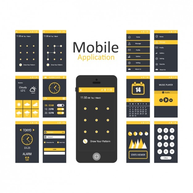 Mobile App Design Template from image.freepik.com