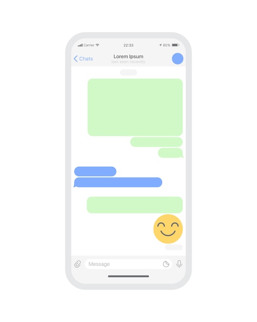 Download Blank Chat Whatsapp Template - Free Template PPT Premium Download 2020