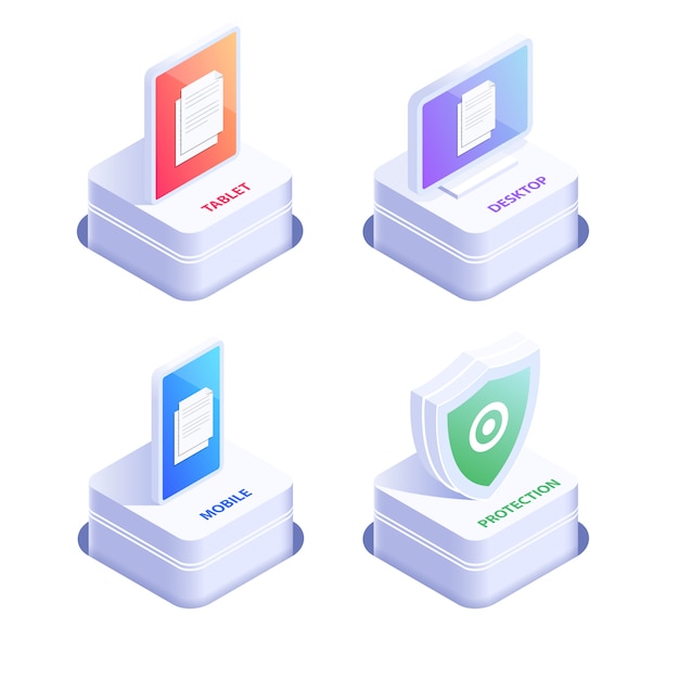 Mobile devices icon set | Premium Vector