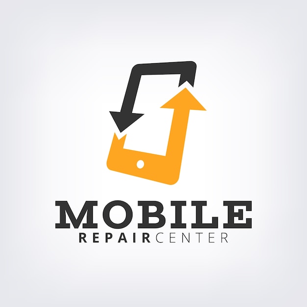 Download Free Mobile Phone Fix Repair With Yellow Arrow Logo Template Use our free logo maker to create a logo and build your brand. Put your logo on business cards, promotional products, or your website for brand visibility.