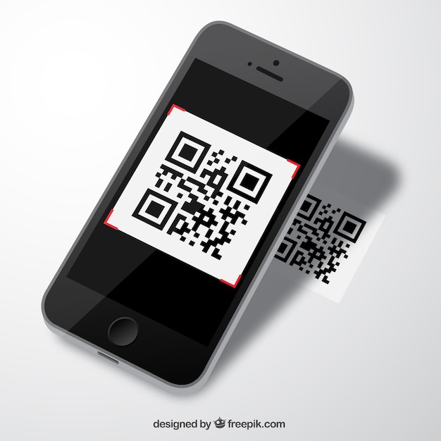 Download Mobile with qr code Vector | Free Download