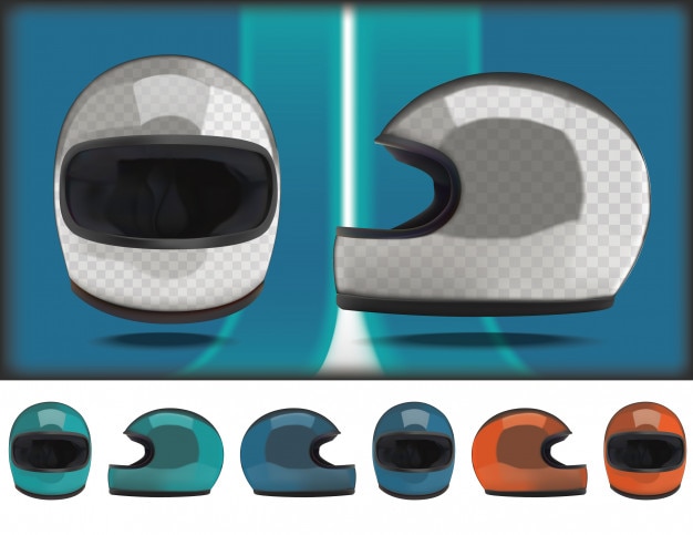 Download Mock up motorbike classic helmet.front and side view ...