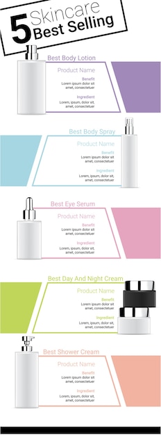 Download Premium Vector | Mock up realistic best skincare beauty ...