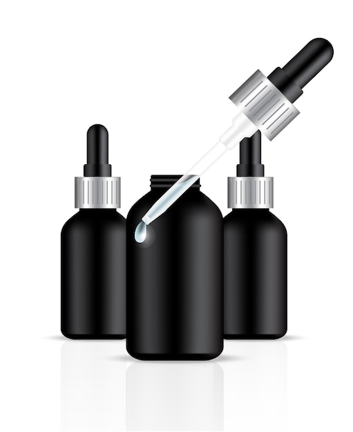 Download Premium Vector | Mock up realistic dropper anti-aging oil serum skincare