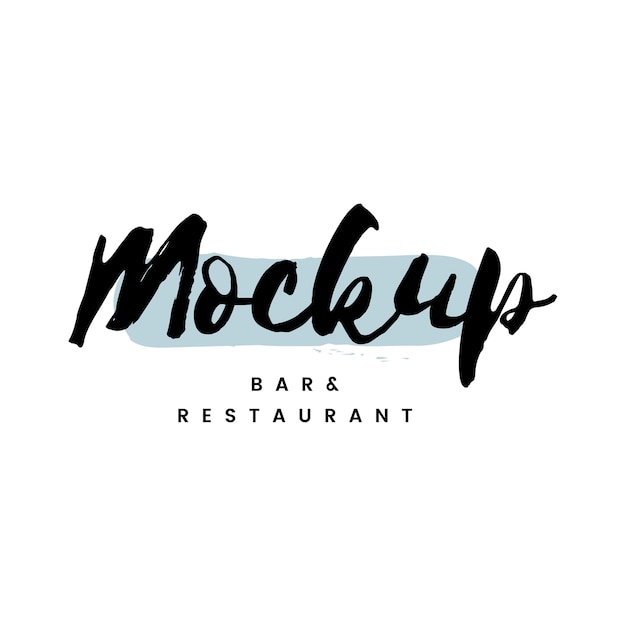 Download Mockup bar and restaurant logo | Free Vector