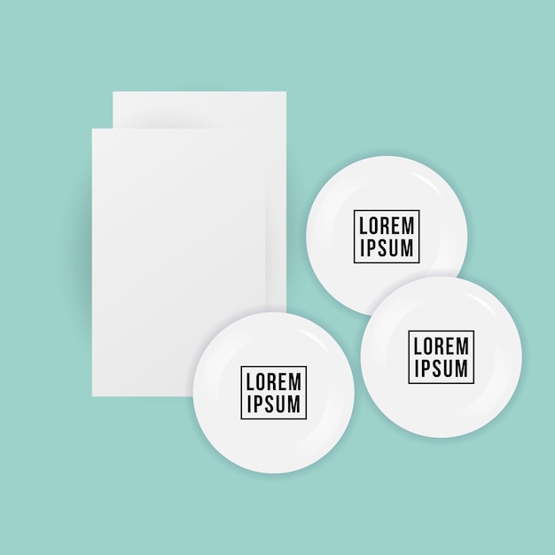 Download Premium Vector | Mockup cards and white pins design of corporate identity template and branding ...