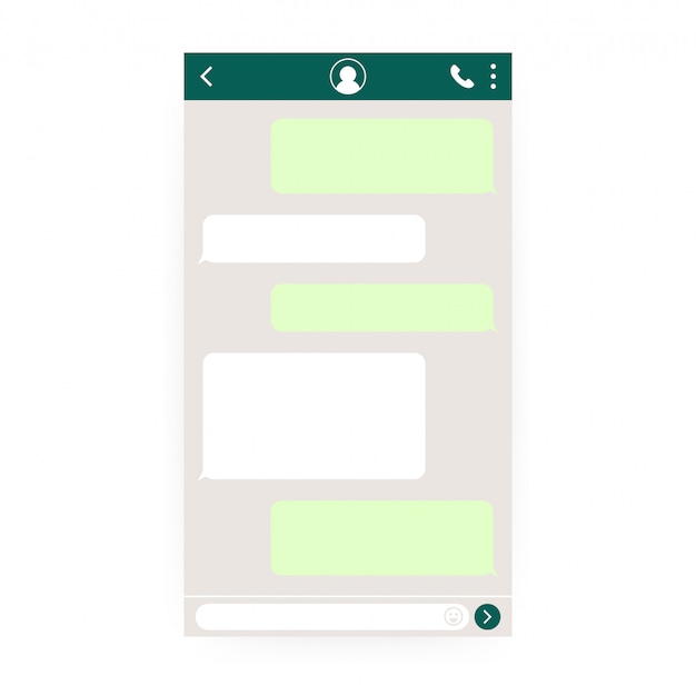Download Mockup of mobile messenger. | Premium Vector