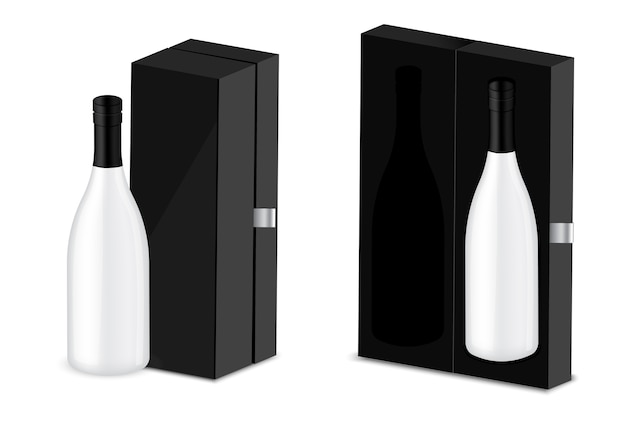 Download Premium Vector | Mockup realistic premium wine alcohol ...