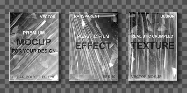 Download Free Vector Mockup Of Transparent Cellophane Stretch Film